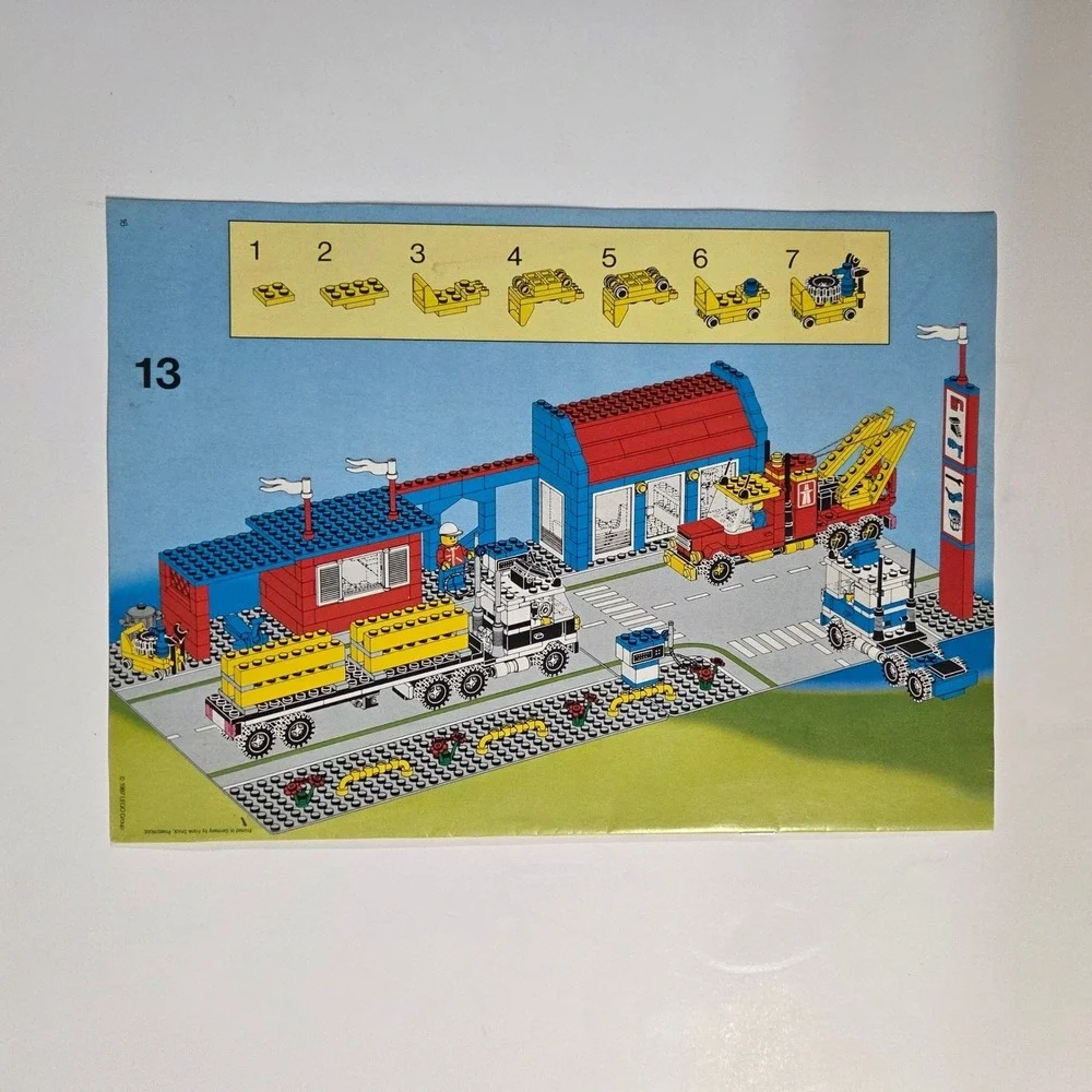 LEGO Legoland 6393 Big Rig Truck Stop Instruction Manual Vintage 1987 Town Set